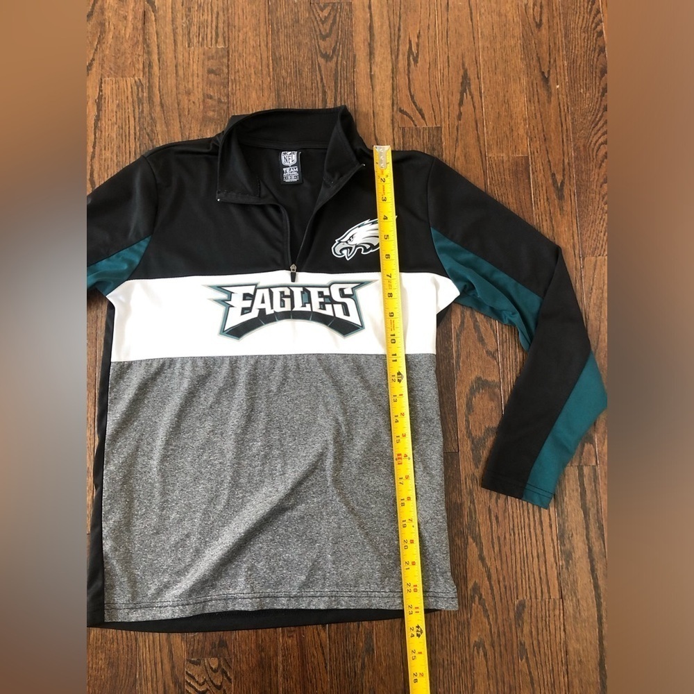 Philadelphia Eagles NFL Team Apparel Boys 18-20 Active 1/4 Zip Pullover - EUC! - Picture 7 of 10